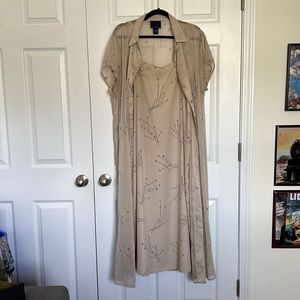 Venezia, spaghetti strap maxi with sheer duster, size 18/20, plus size